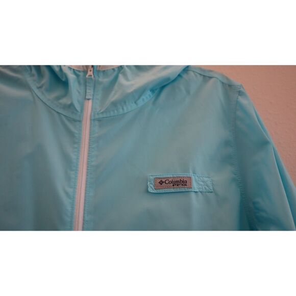 Columbia XL0380 451 Women's Sz M Blue PFG Morning View Full Zip Windbreaker $65 - Picture 4 of 9